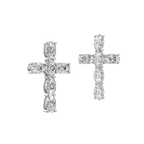 OVAL CROSS EARRING