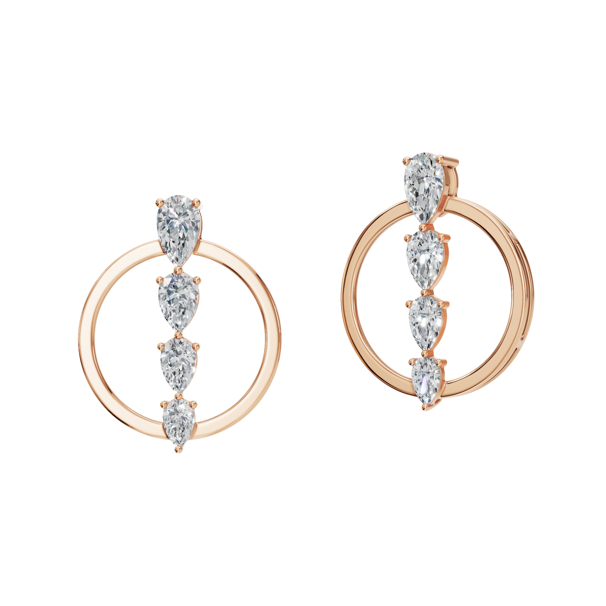 PEAR GRADUATED EARRING