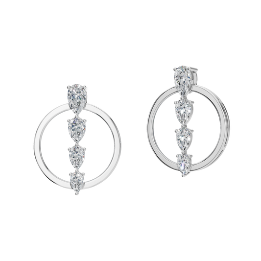PEAR GRADUATED EARRING