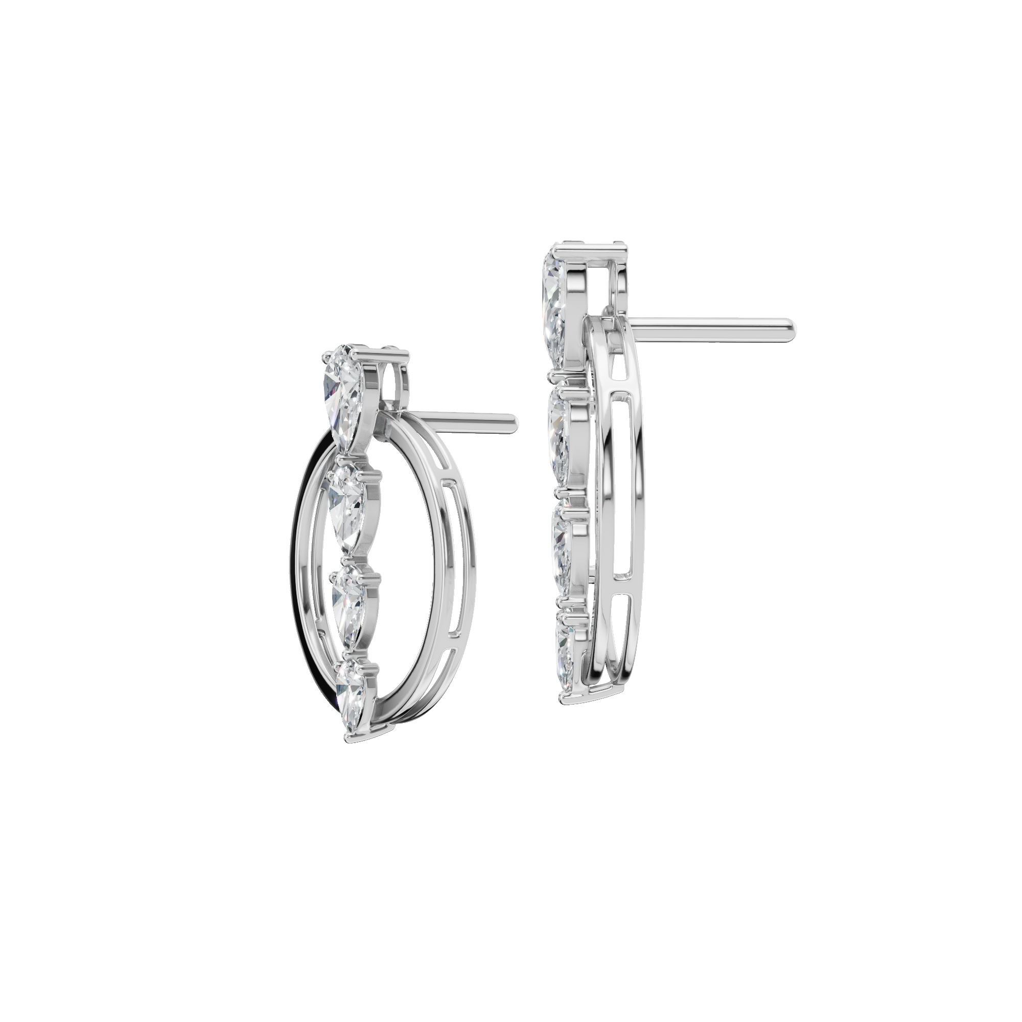 PEAR GRADUATED EARRING