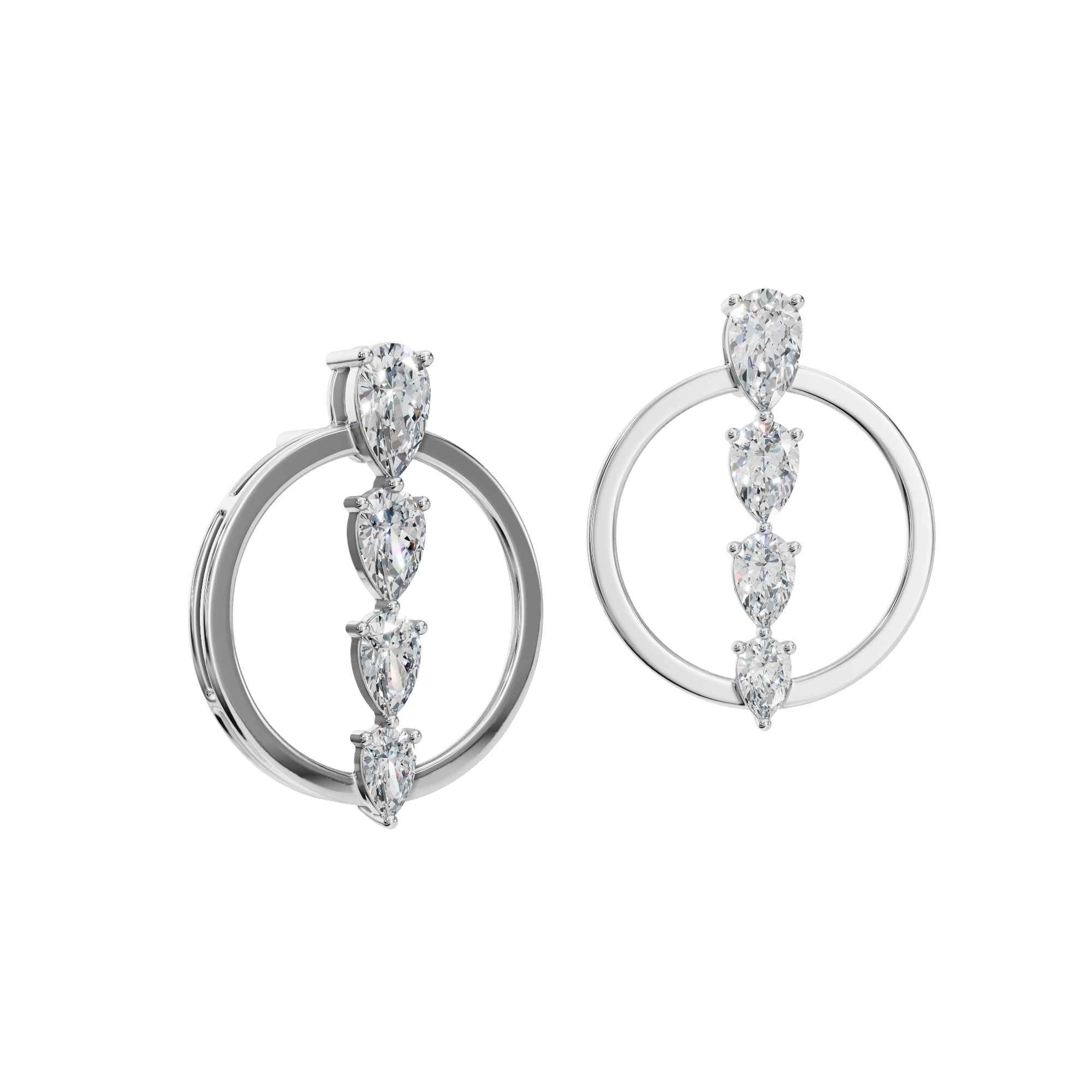 PEAR GRADUATED EARRING