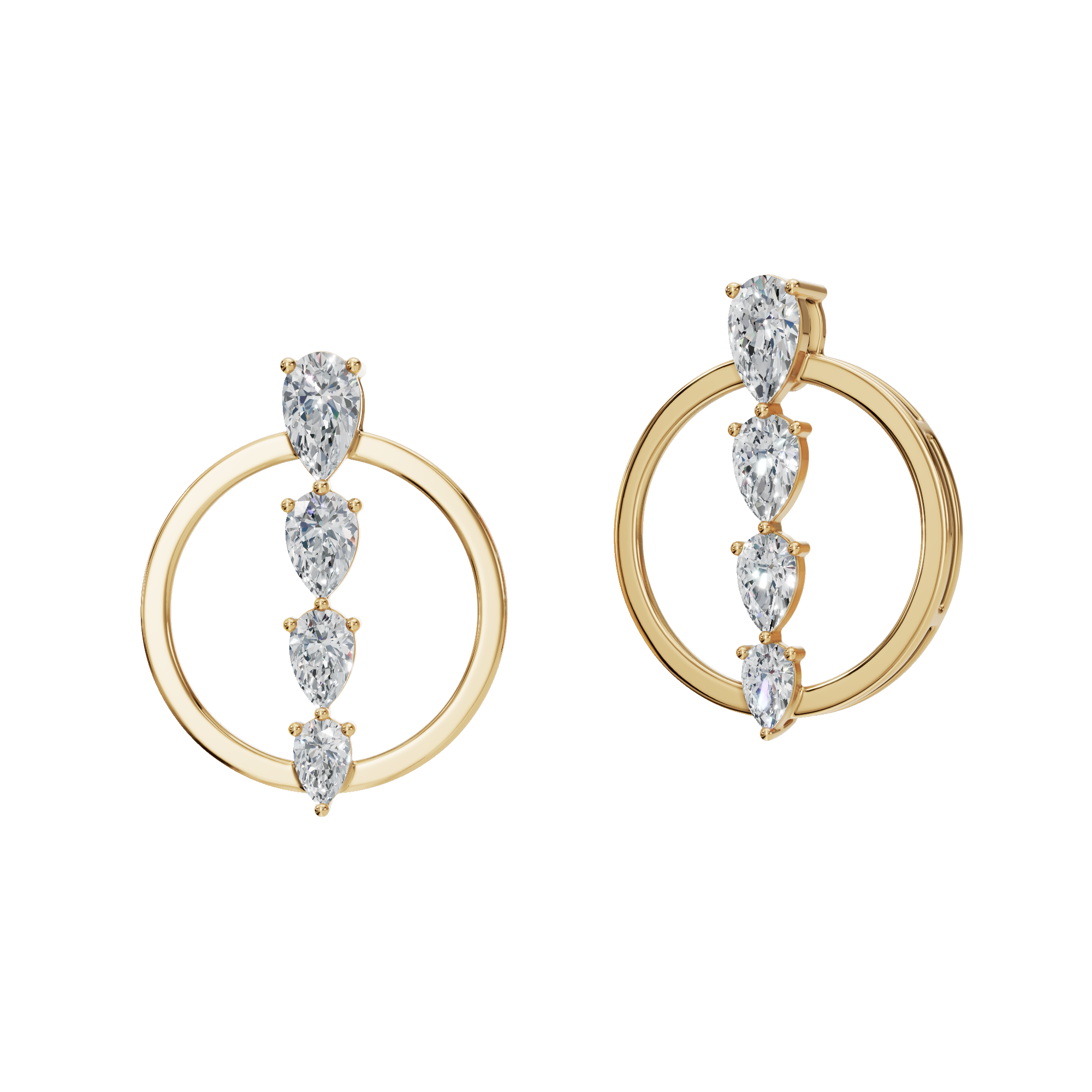 PEAR GRADUATED EARRING