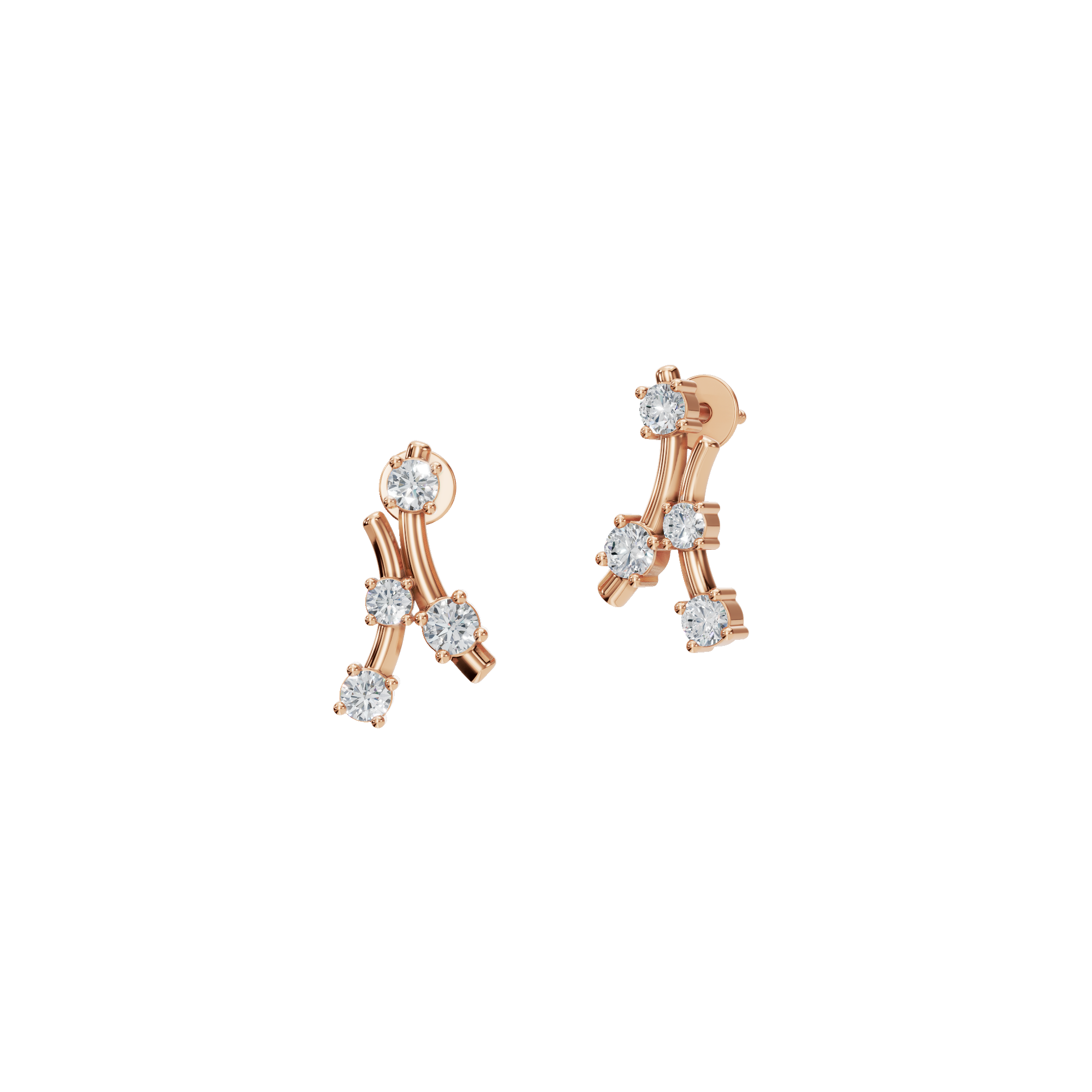 CURVED ROUND EARRING