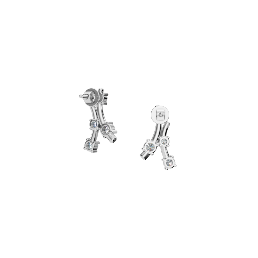 CURVED ROUND EARRING