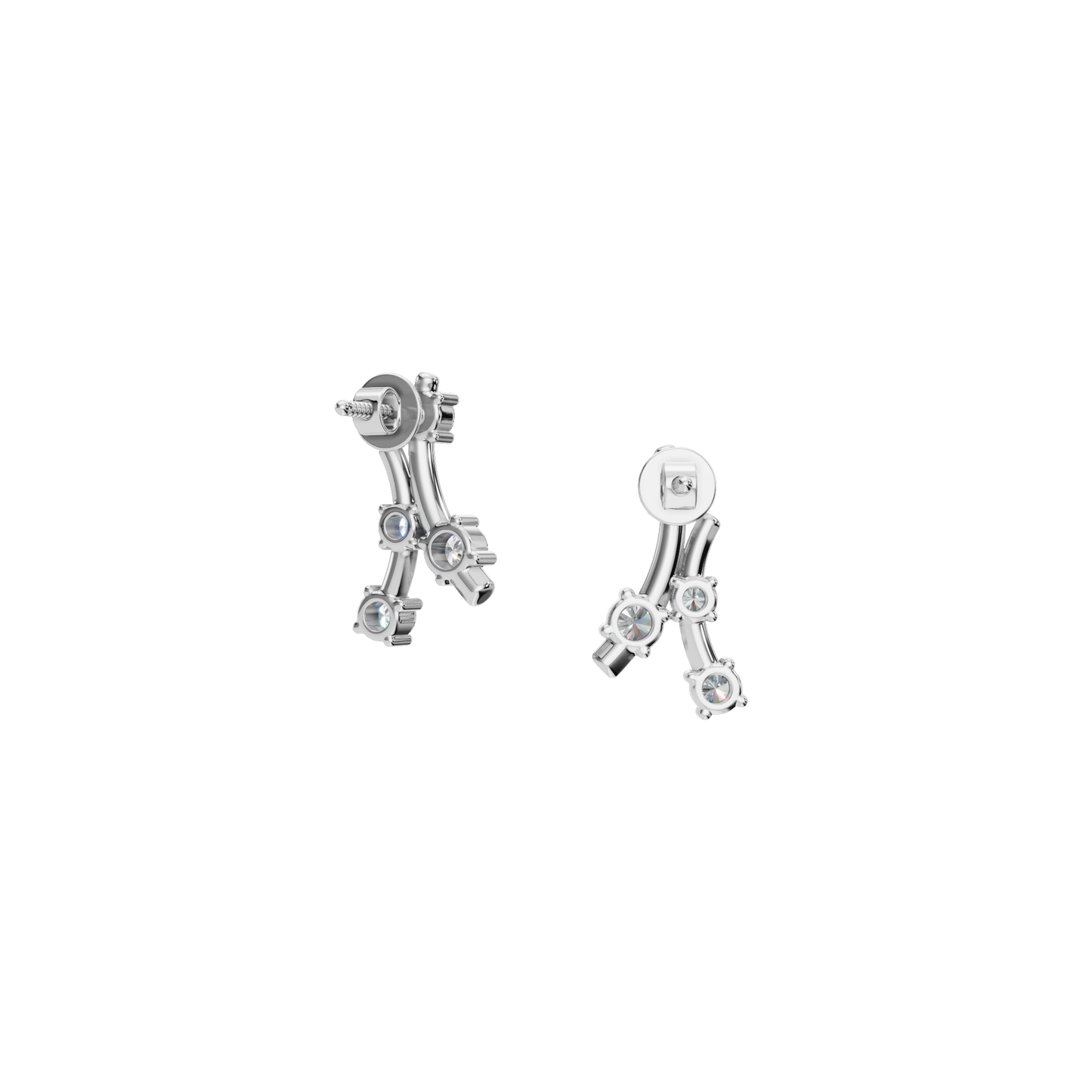 CURVED ROUND EARRING - M&D Signature Jewels