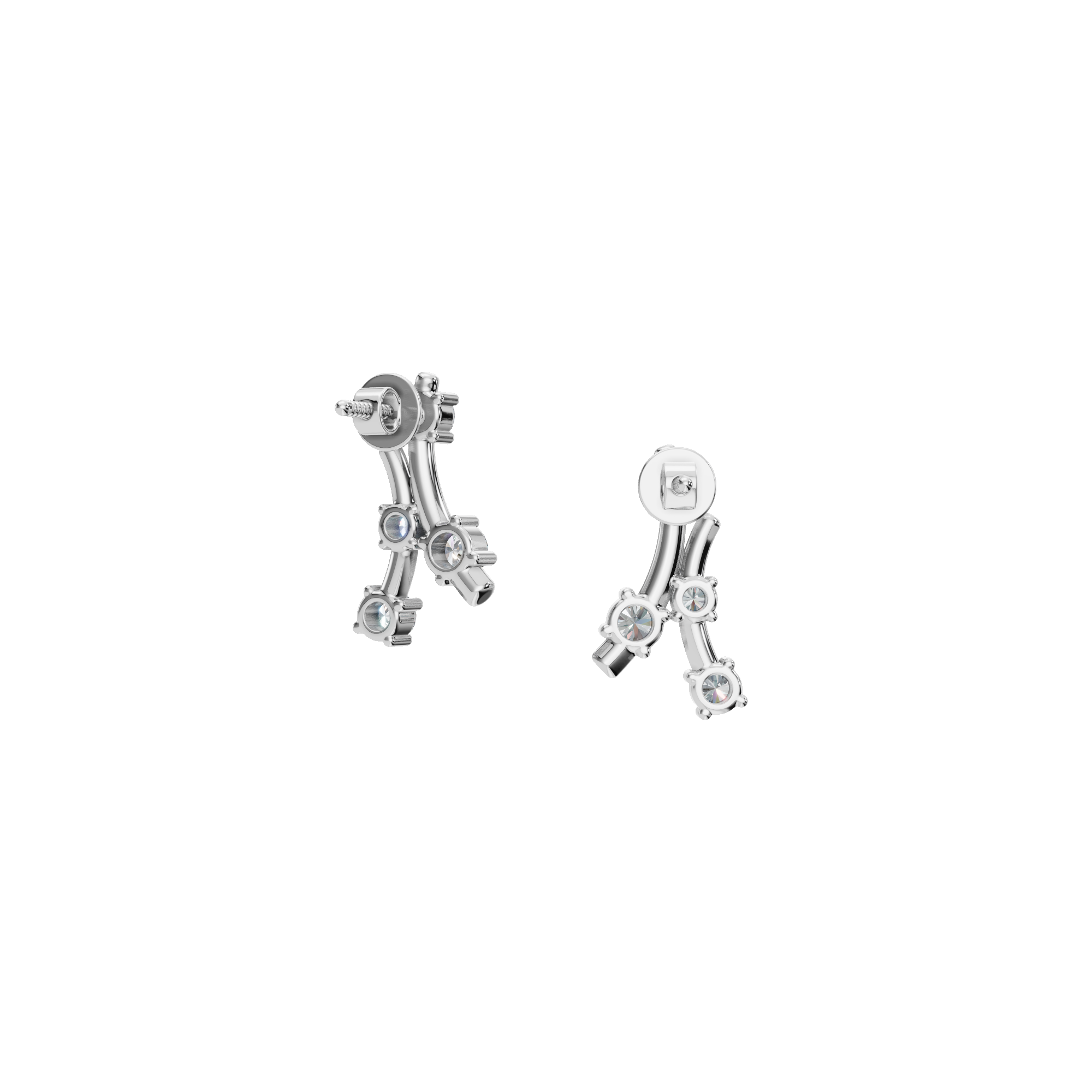 CURVED ROUND EARRING
