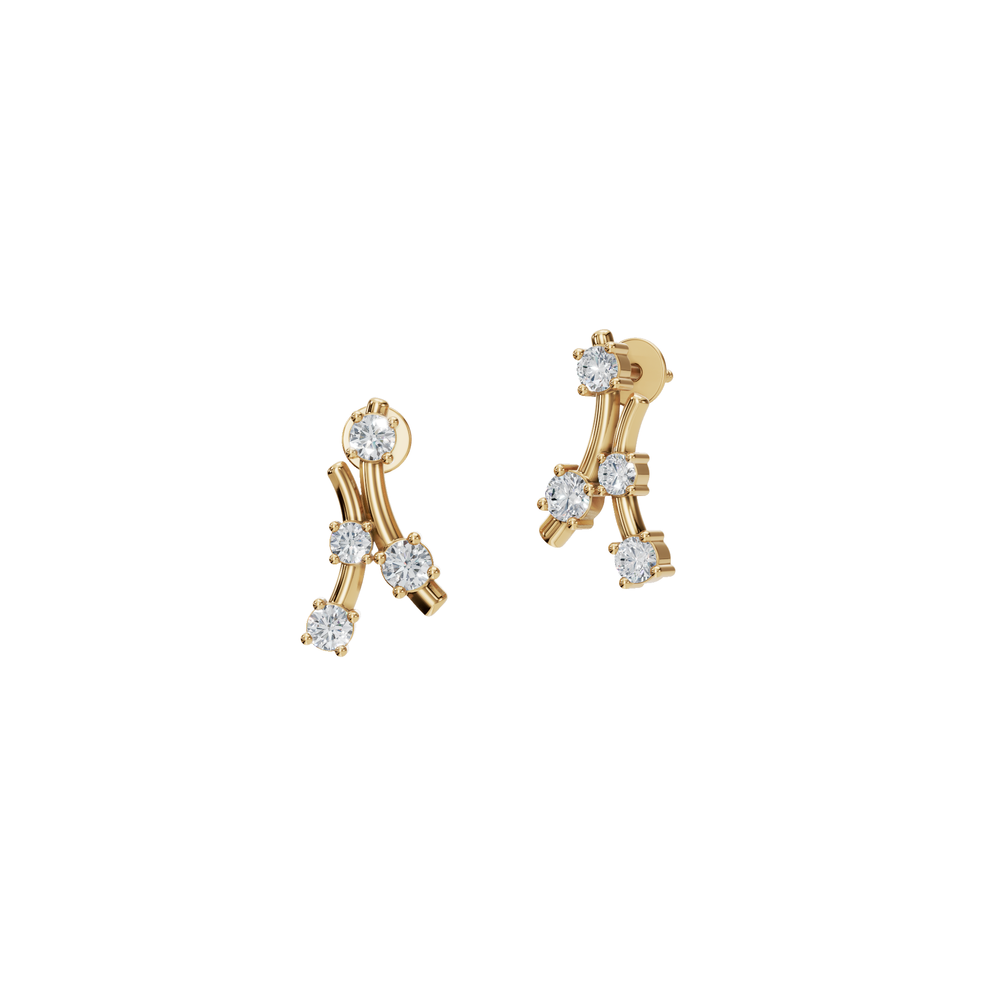 CURVED ROUND EARRING