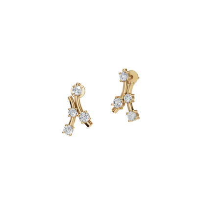 CURVED ROUND EARRING - M&D Signature Jewels