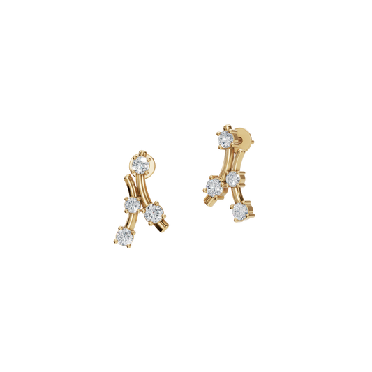 CURVED ROUND EARRING - M&D Signature Jewels