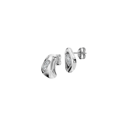 ROUND DOUBLE BEZEL FANCY EARRING - M&D Signature Jewels