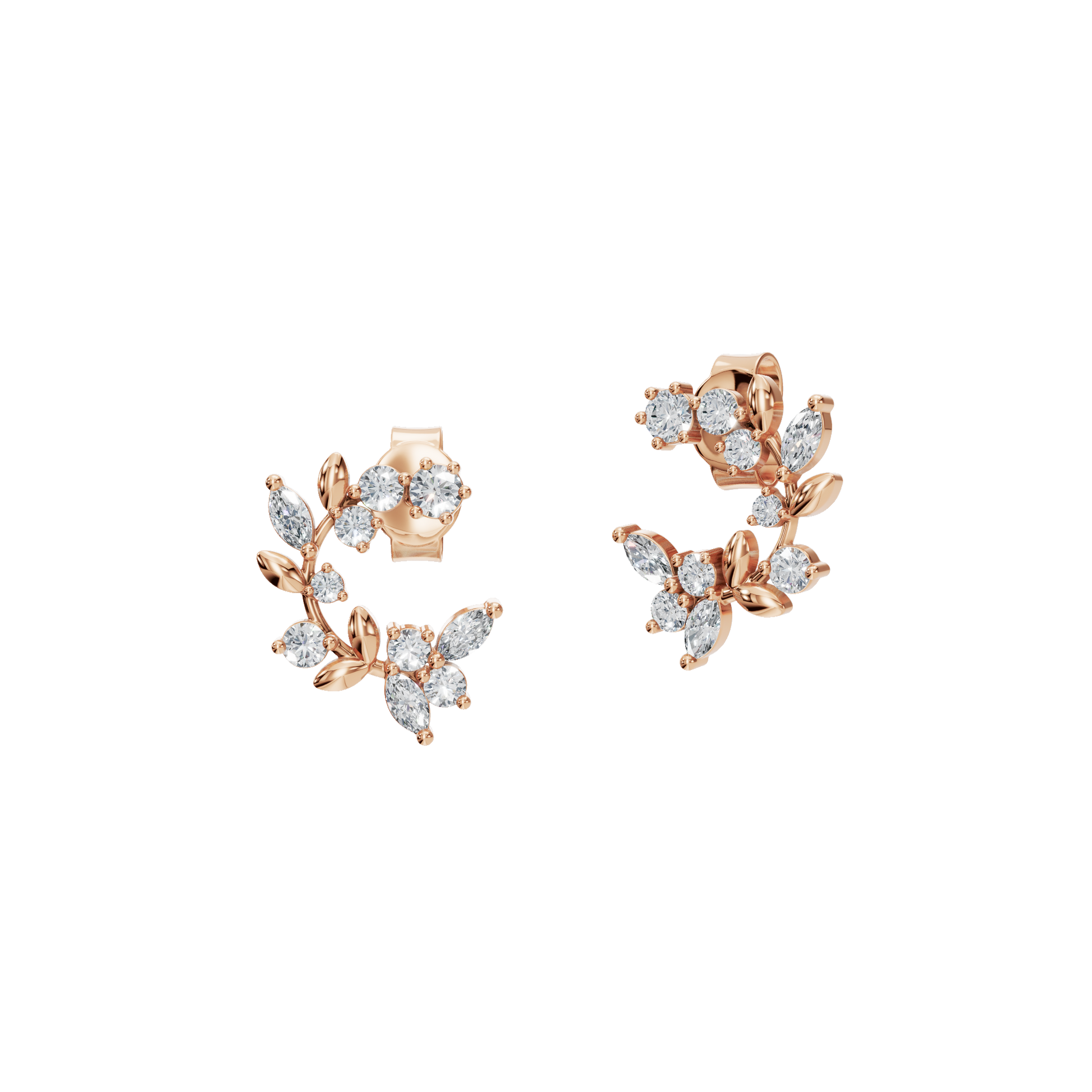 FLORAL DIAMOND EARRINGS - M&D Signature Jewels