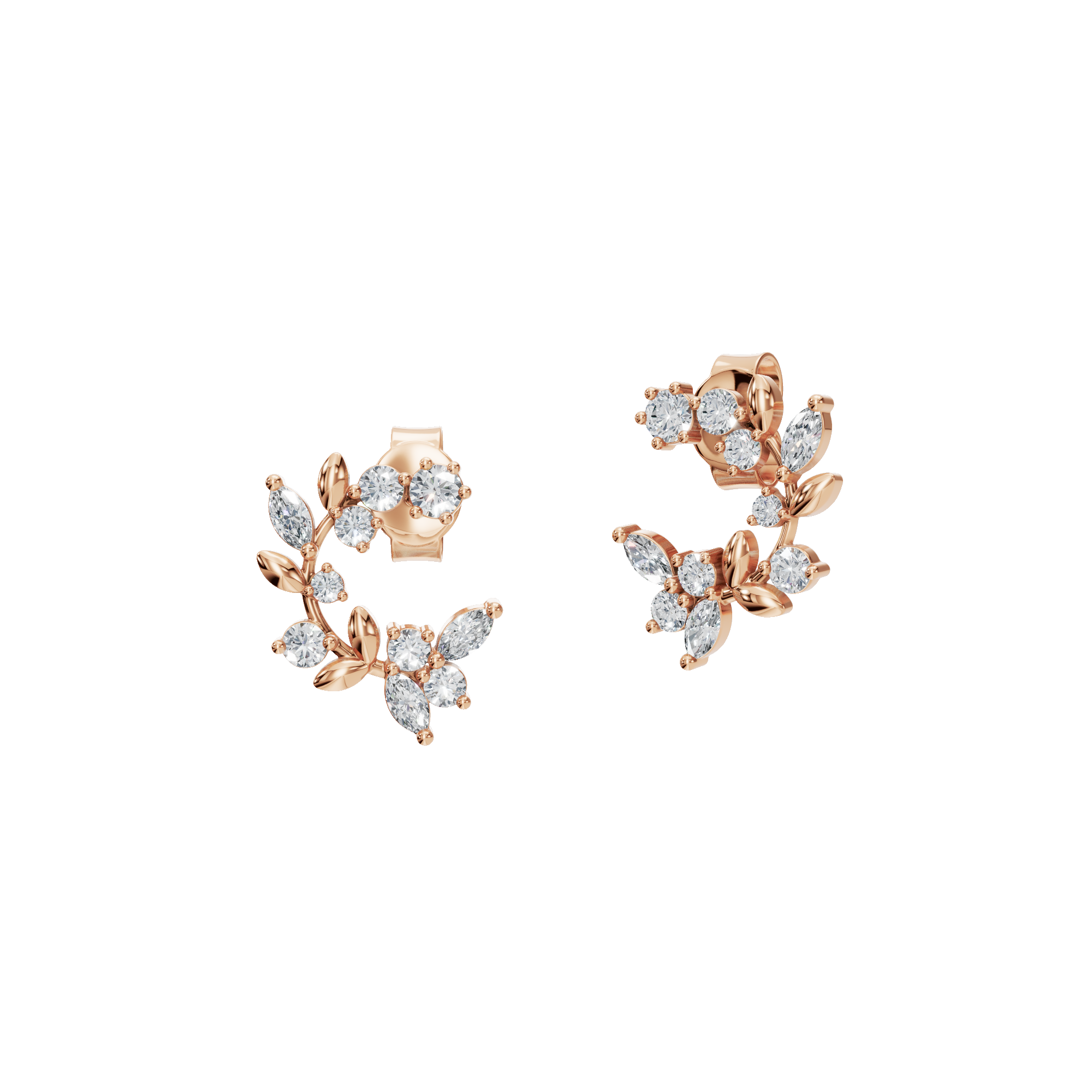 FLORAL DIAMOND EARRINGS
