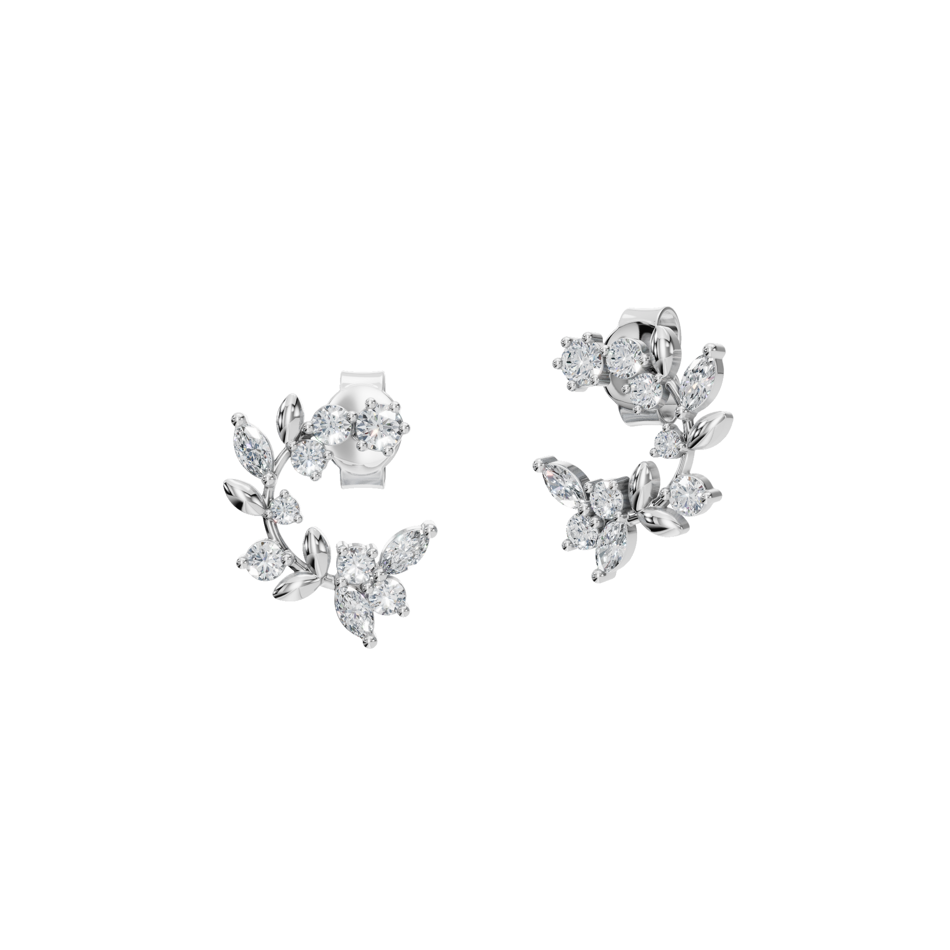 FLORAL DIAMOND EARRINGS - M&D Signature Jewels