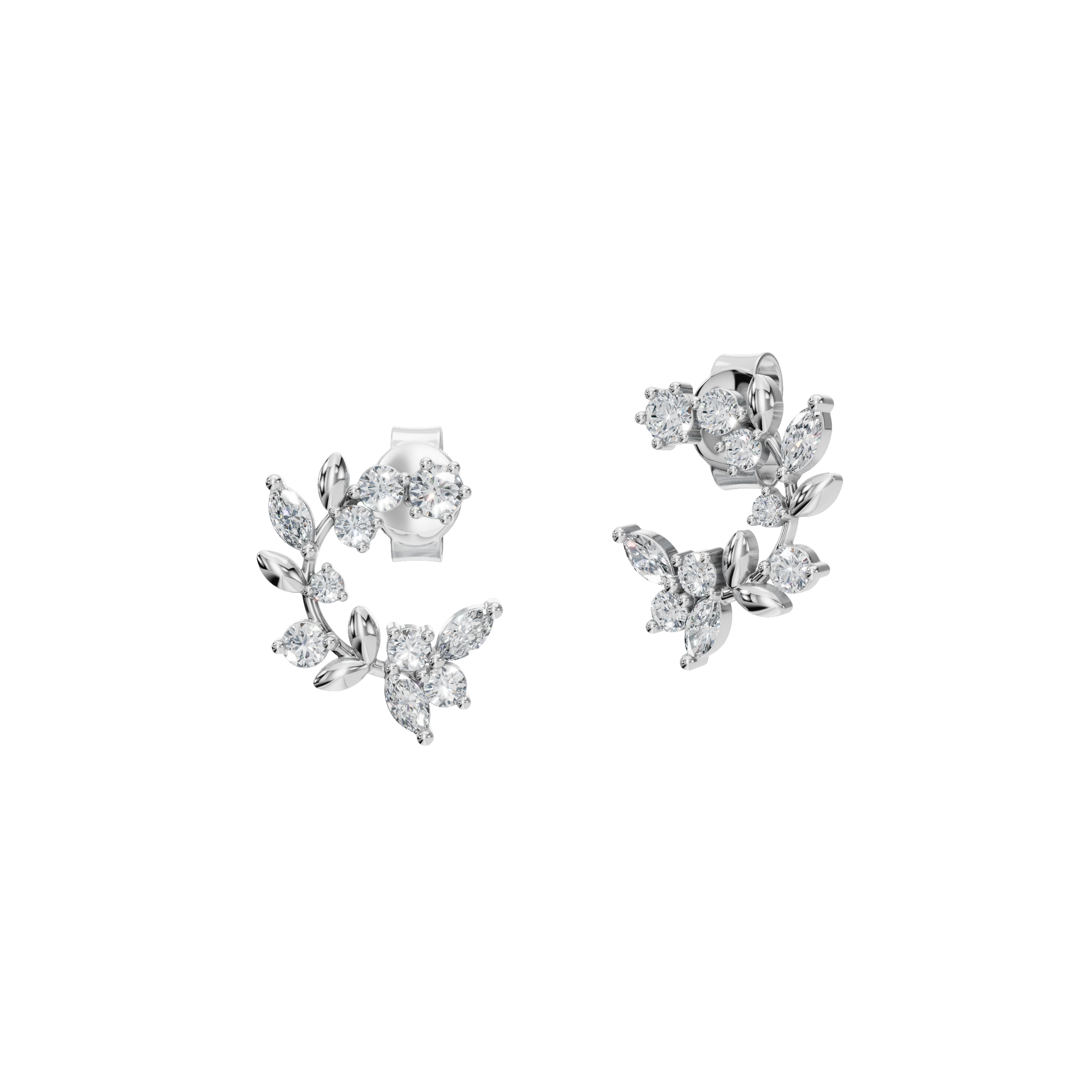 FLORAL DIAMOND EARRINGS