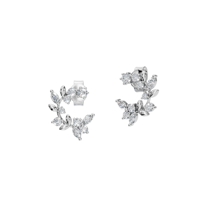 FLORAL DIAMOND EARRINGS - M&D Signature Jewels