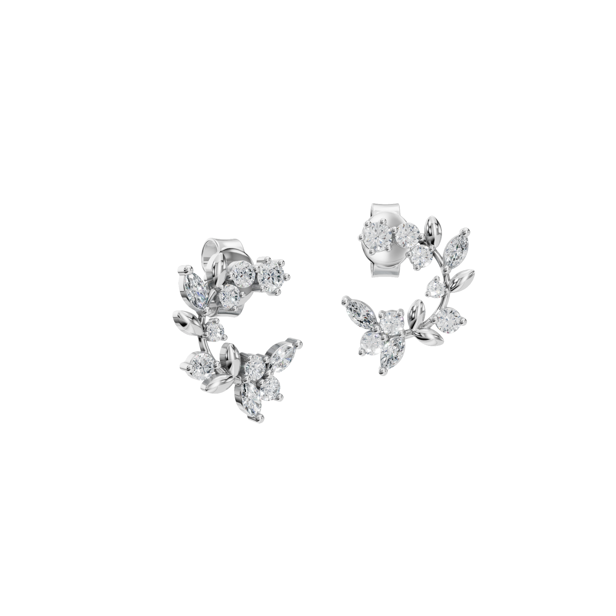 FLORAL DIAMOND EARRINGS