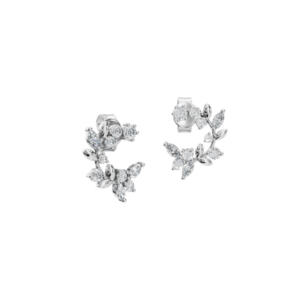 FLORAL DIAMOND EARRINGS - M&D Signature Jewels