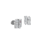 BAGUETTE ROUND EARRING