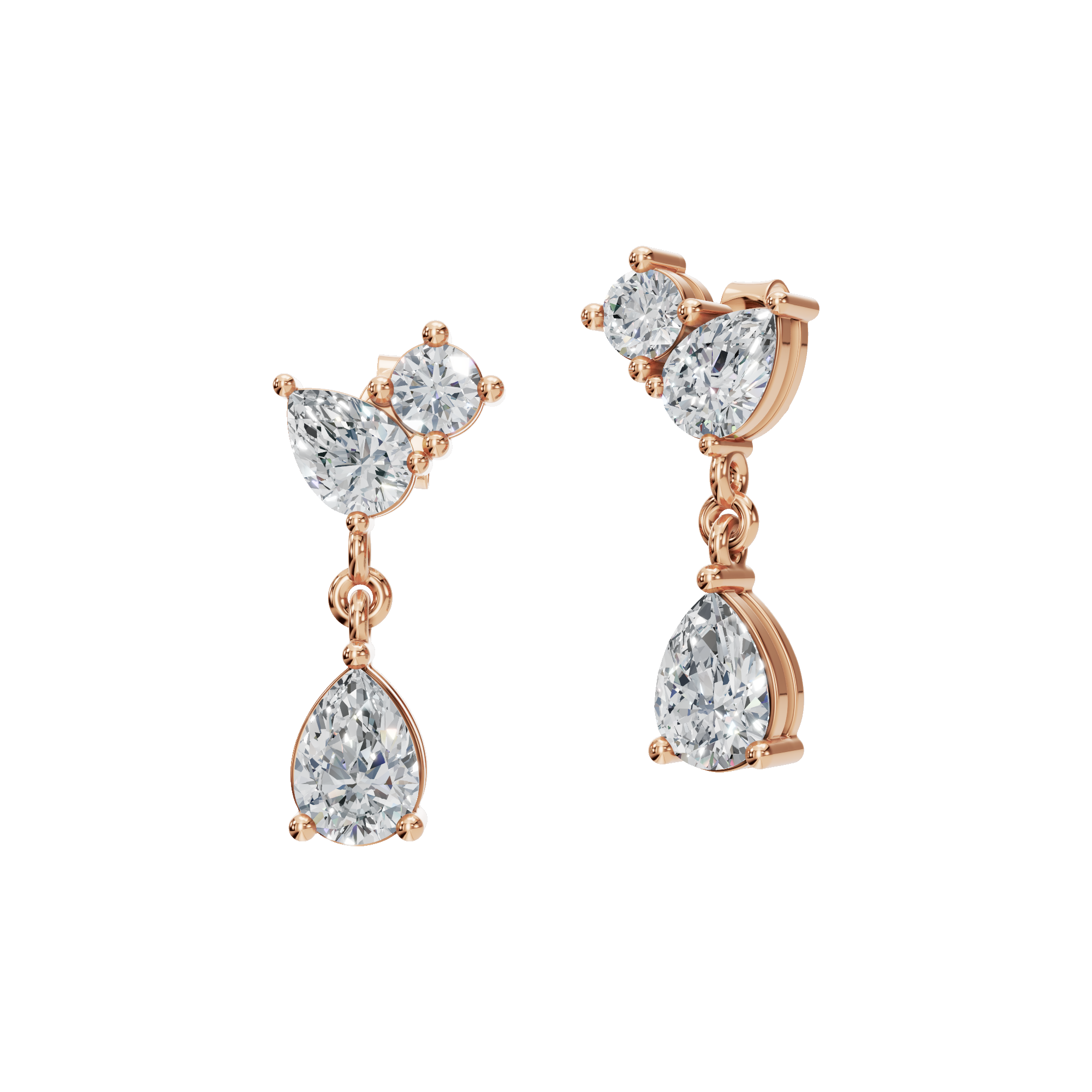 ROUND PEAR DROP EARRING