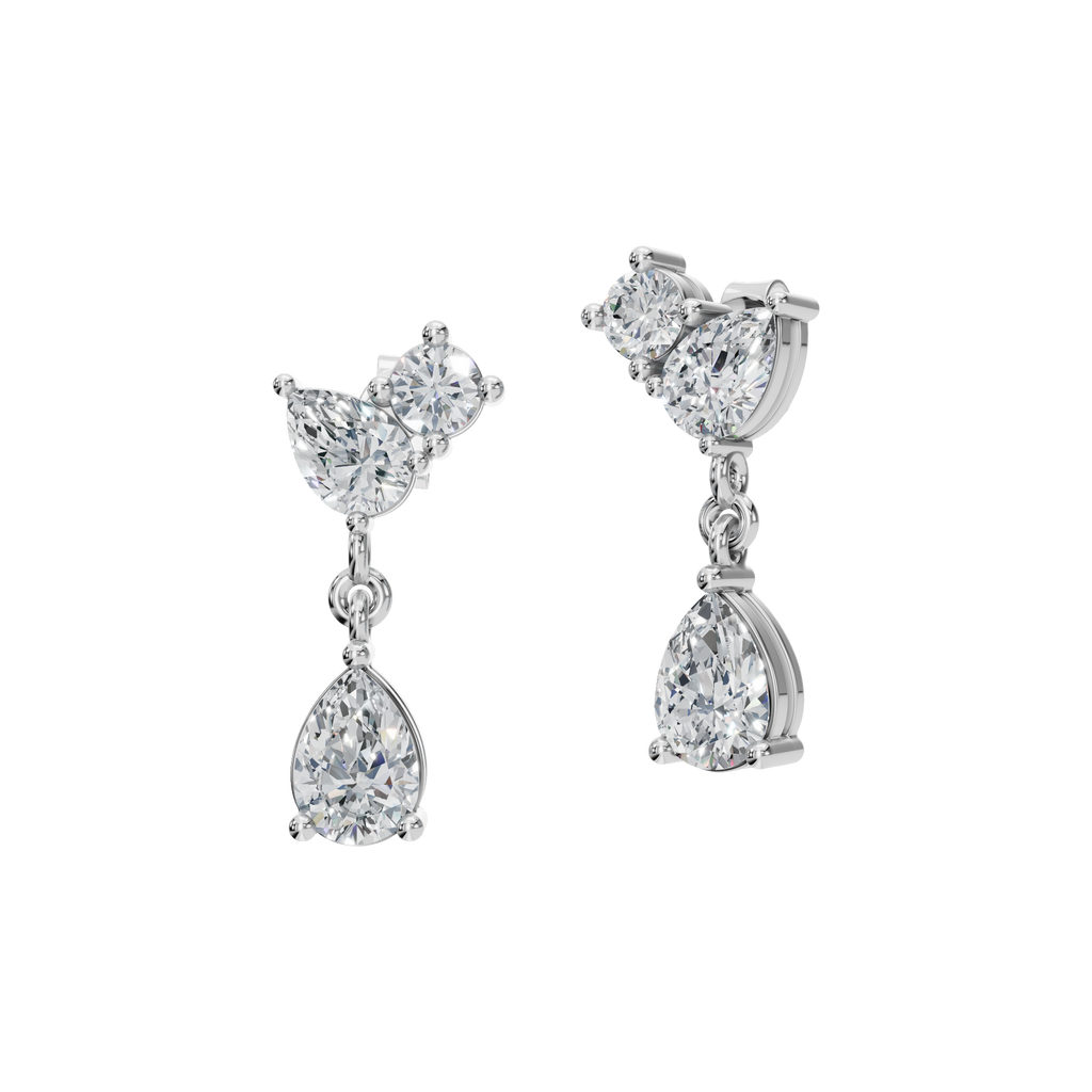 ROUND PEAR DROP EARRING