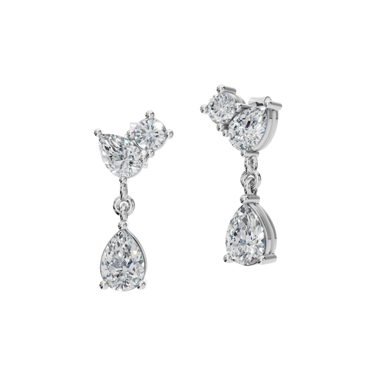 ROUND PEAR DROP EARRING