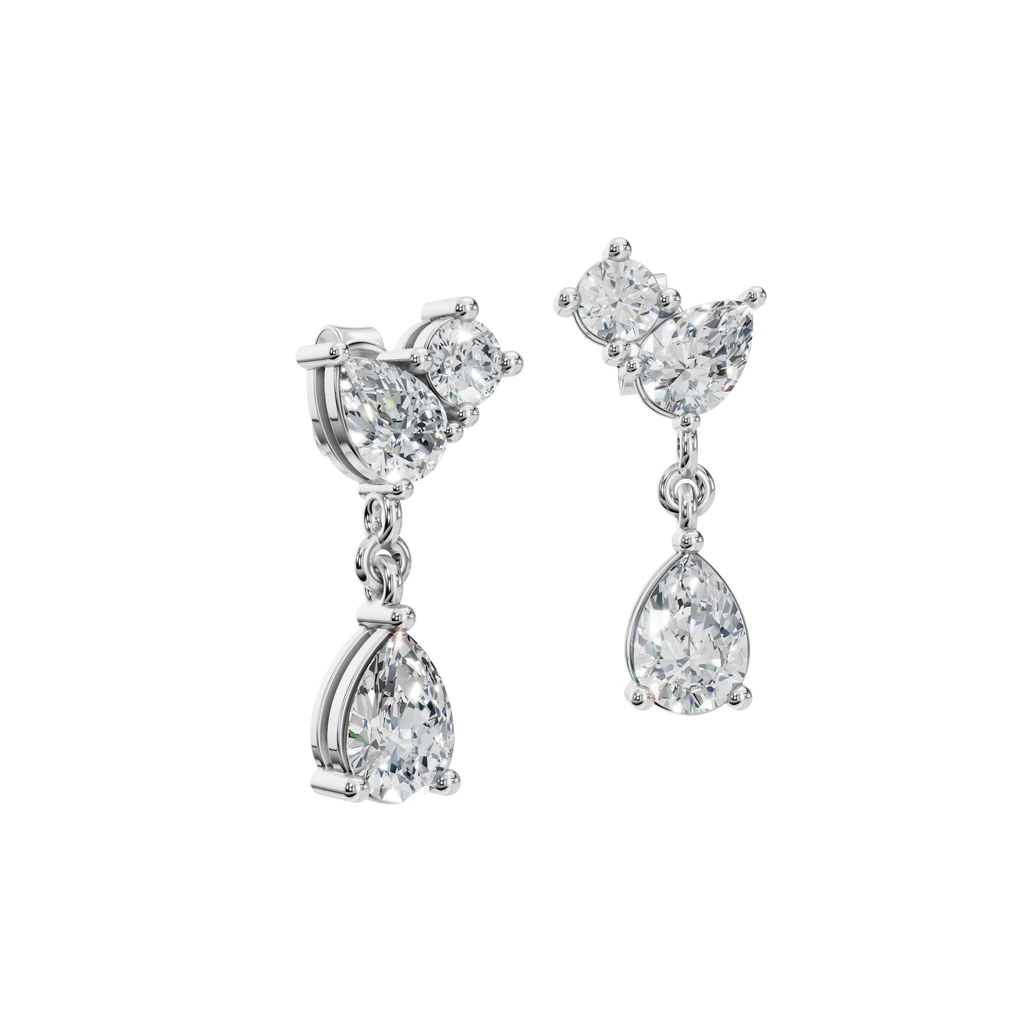 ROUND PEAR DROP EARRING