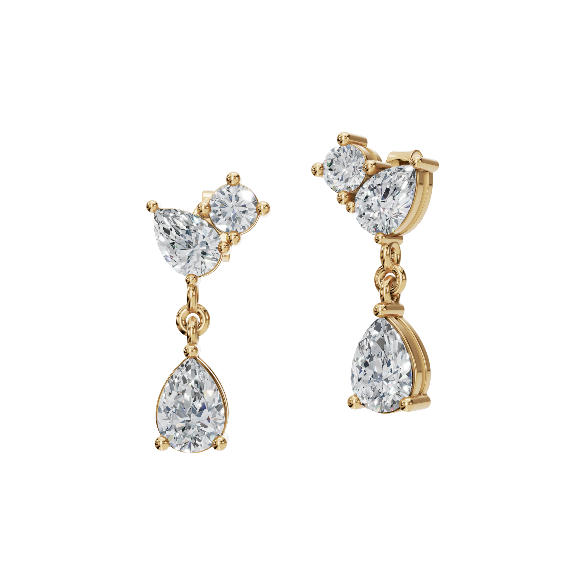 ROUND PEAR DROP EARRING
