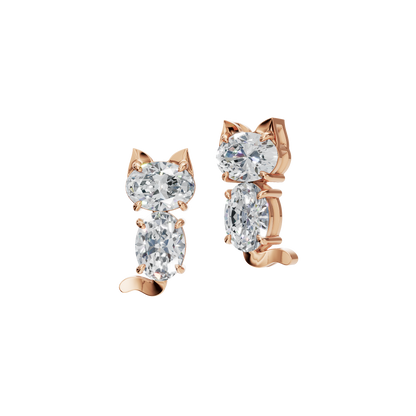 OVAL 2 STONE FANCY EARRING - M&D Signature Jewels