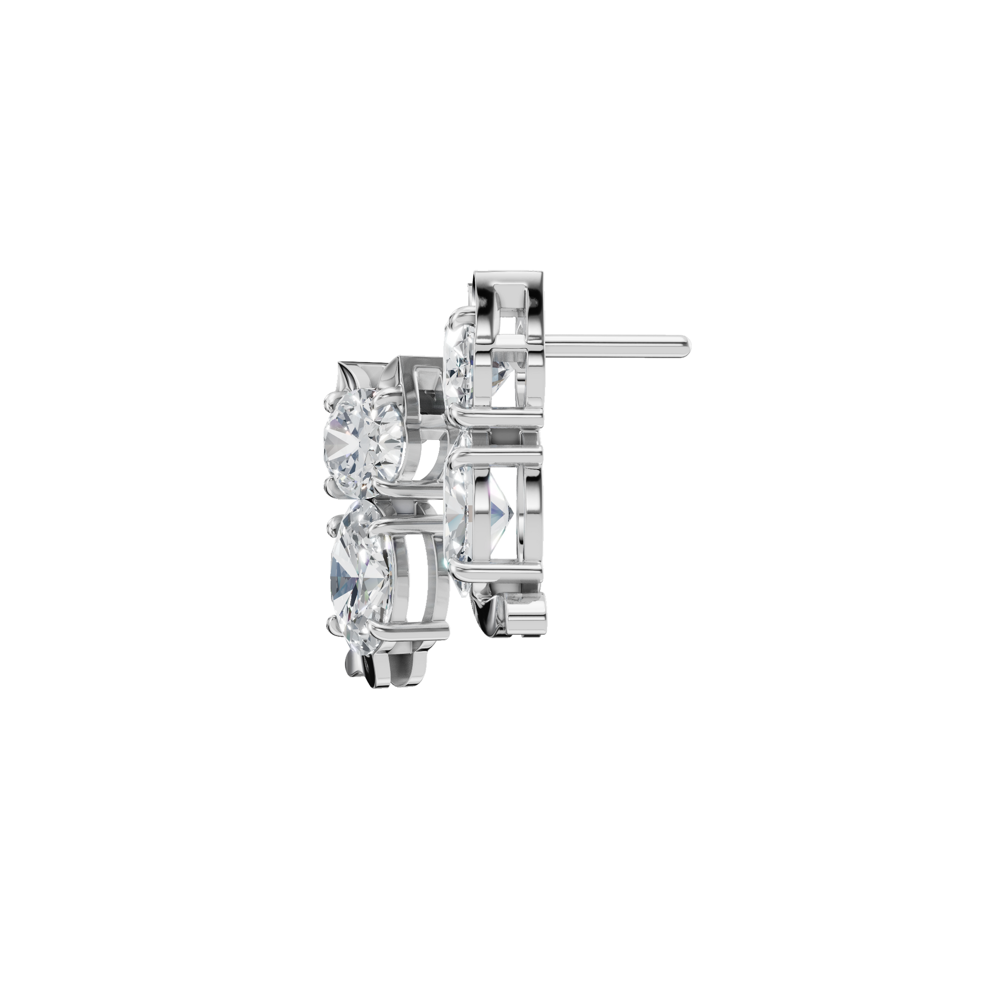 OVAL 2 STONE FANCY EARRING - M&D Signature Jewels
