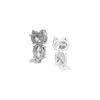 OVAL 2 STONE FANCY EARRING