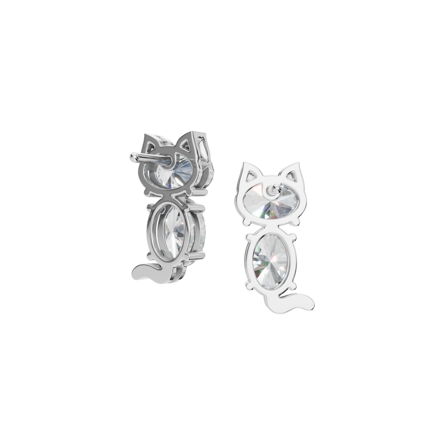 OVAL 2 STONE FANCY EARRING - M&D Signature Jewels