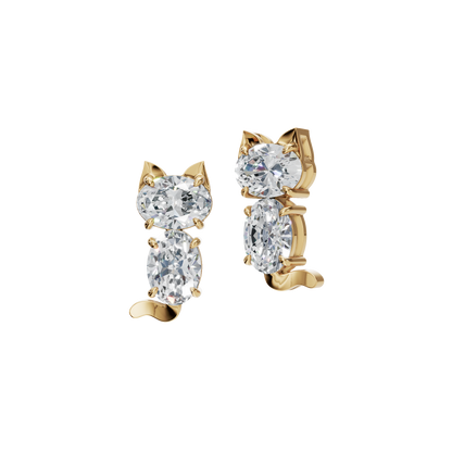 OVAL 2 STONE FANCY EARRING - M&D Signature Jewels