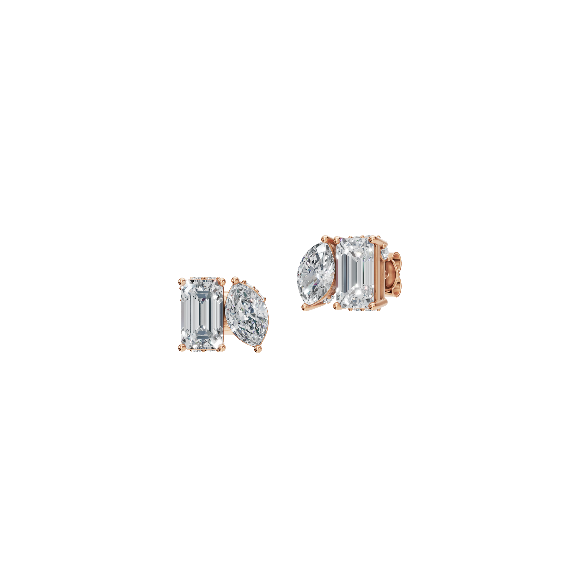 MARQUISE-EMERALD EARRING