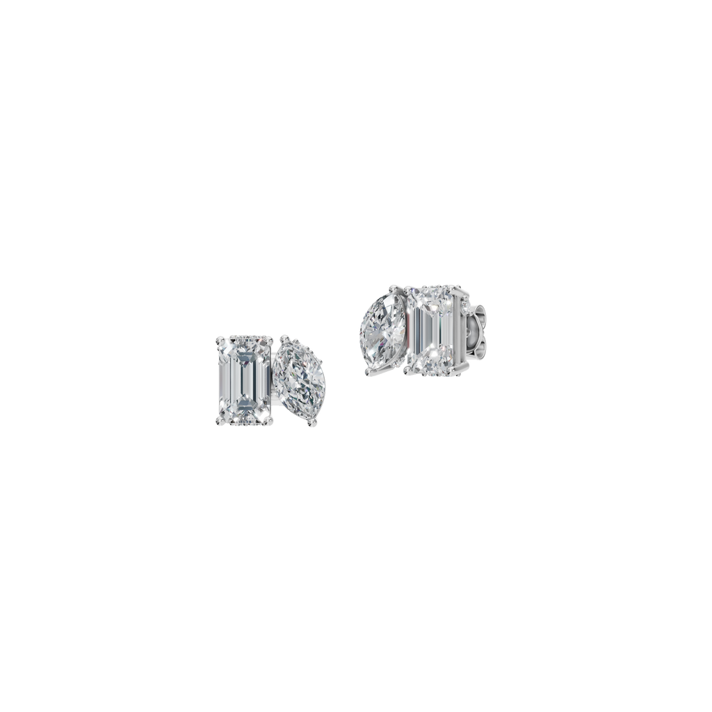 MARQUISE-EMERALD EARRING
