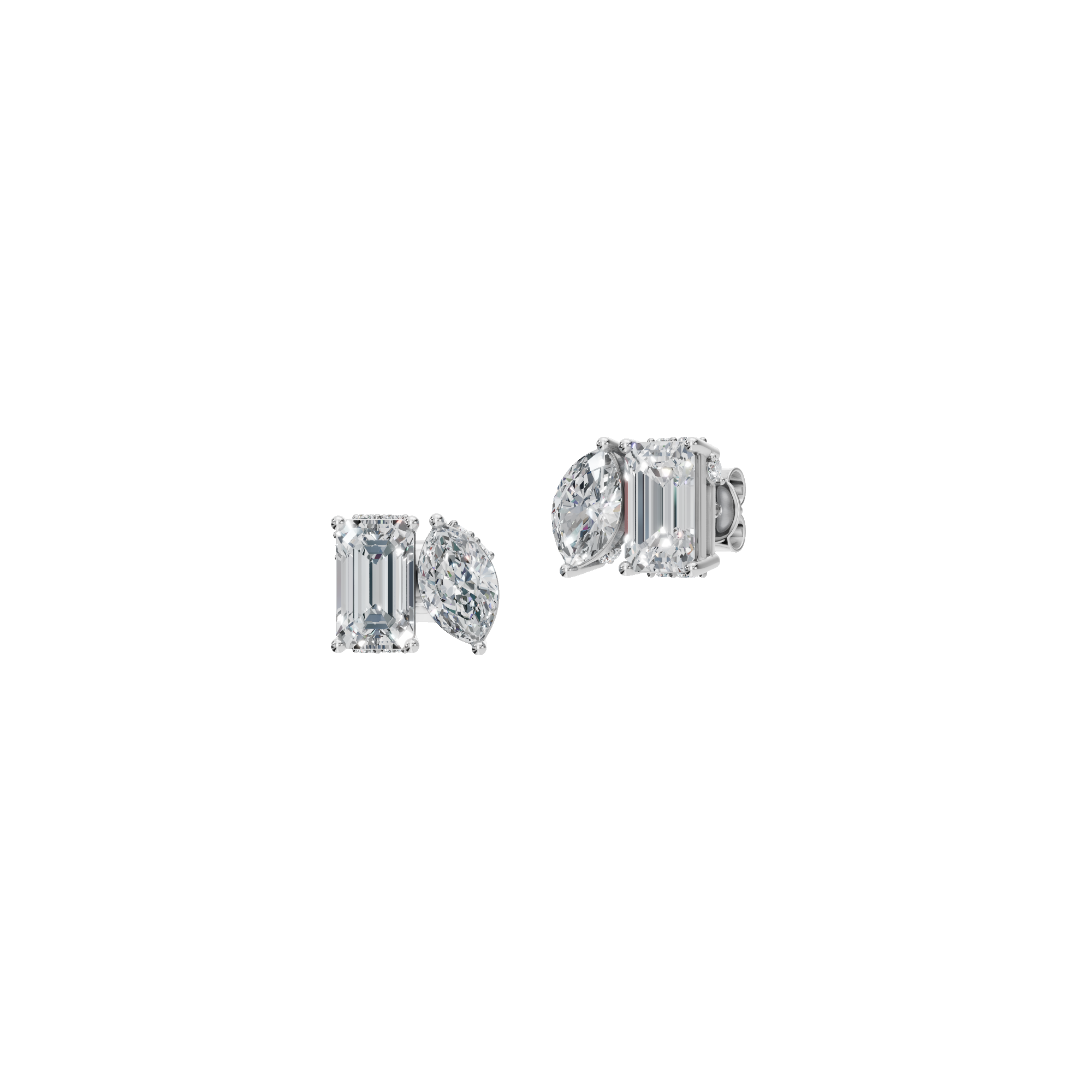 MARQUISE-EMERALD EARRING