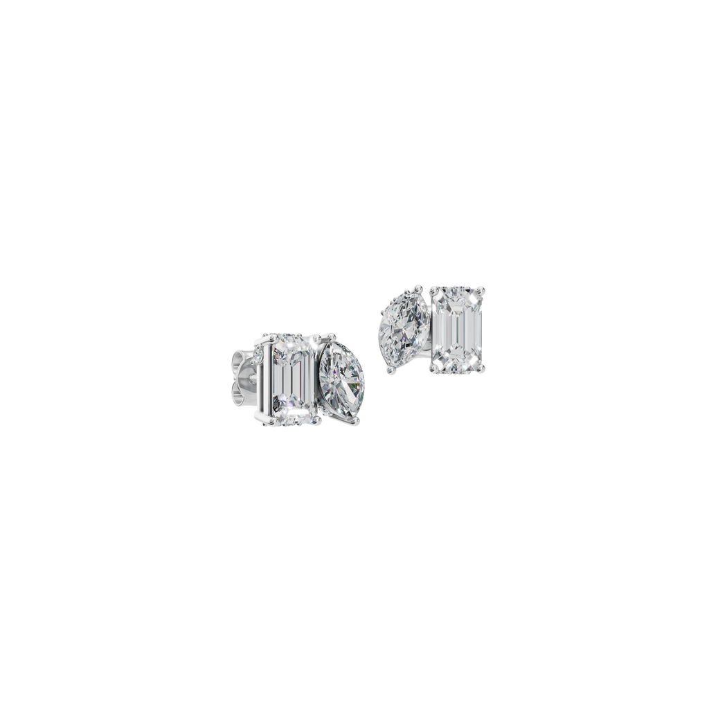 MARQUISE-EMERALD EARRING