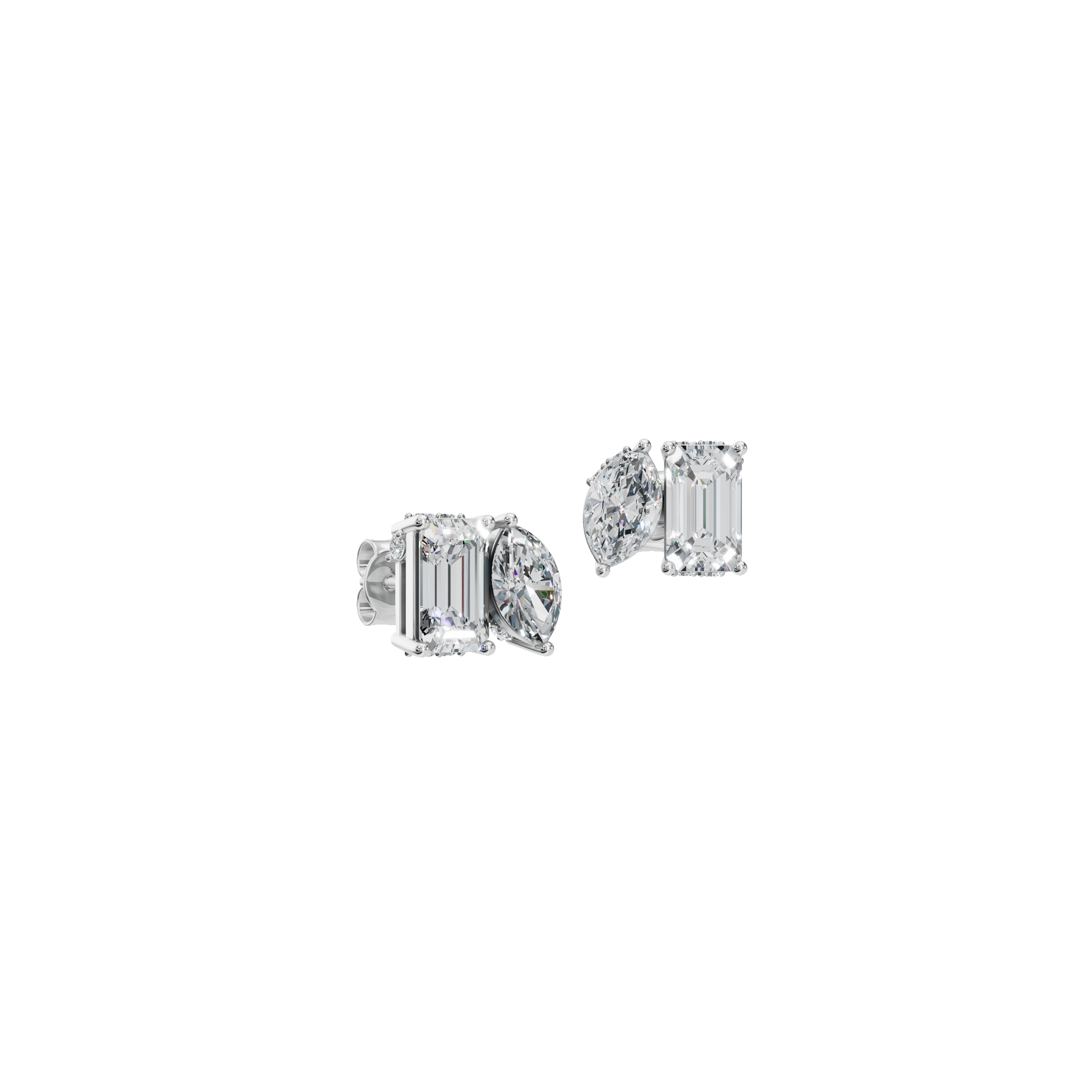 MARQUISE-EMERALD EARRING