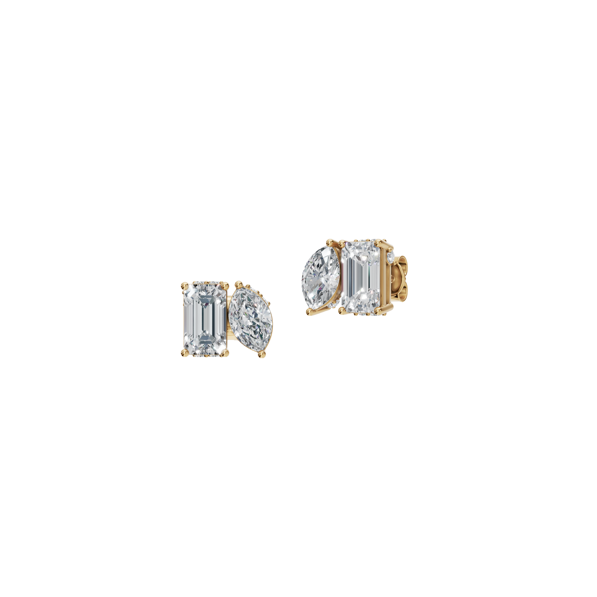 MARQUISE-EMERALD EARRING