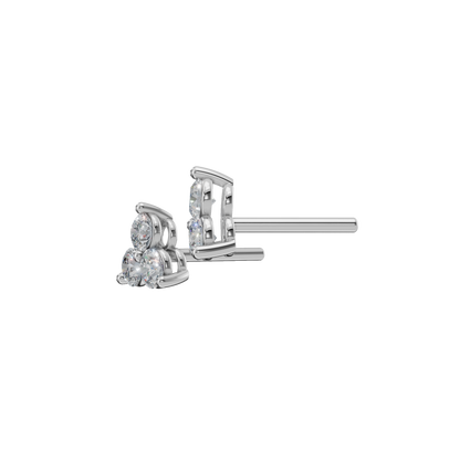 ROUND 3 STONE EARRING - M&D Signature Jewels