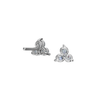 ROUND 3 STONE EARRING