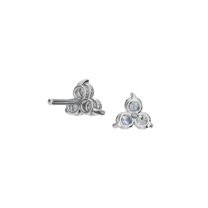 ROUND 3 STONE EARRING - M&D Signature Jewels
