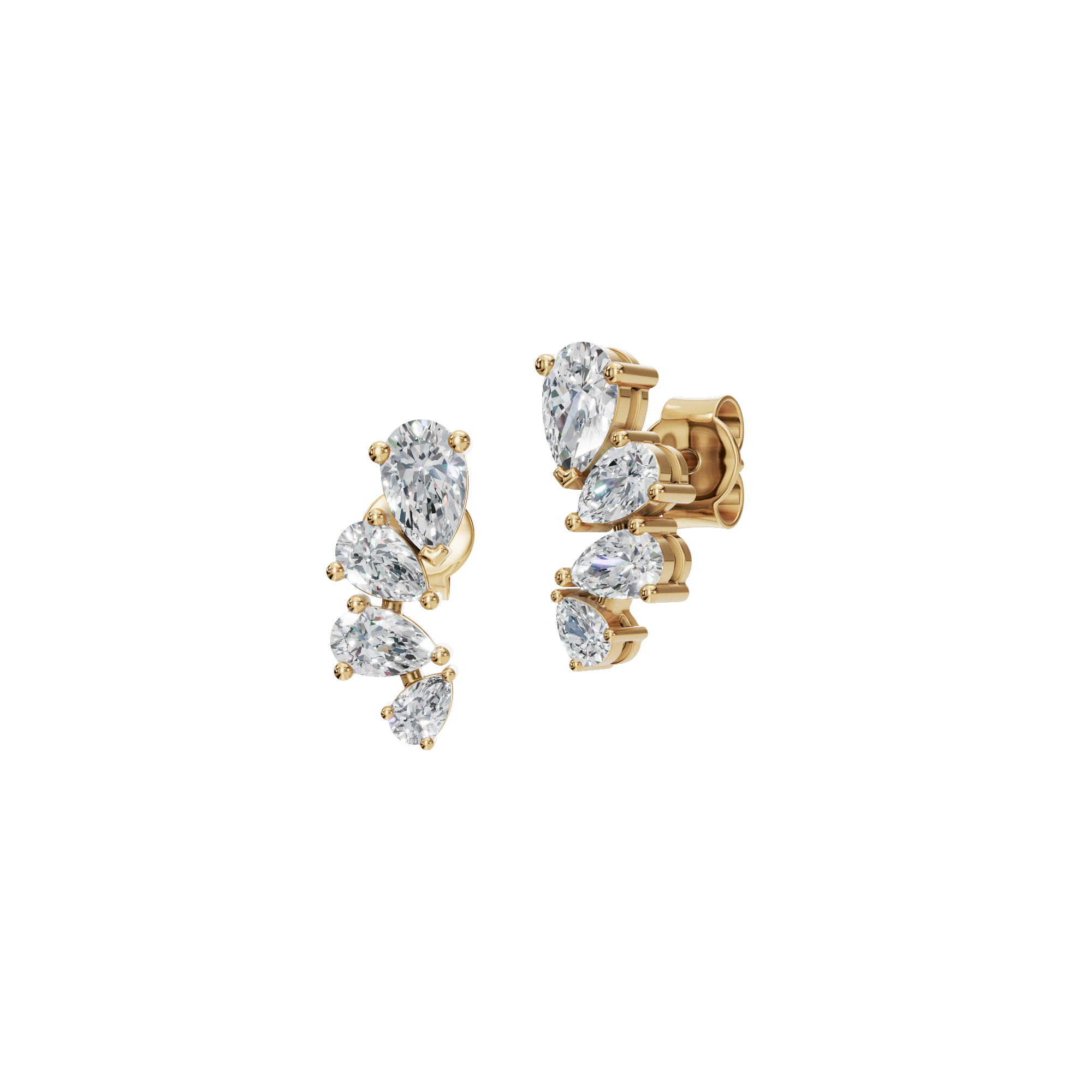 PEAR GRADUATED EARRING