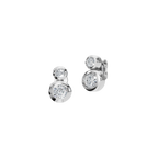 ROUND BEZEL GRADUATED EARRING