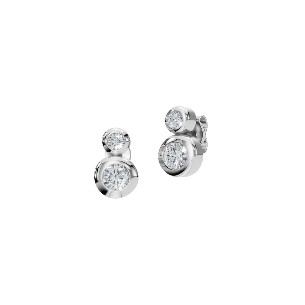 ROUND BEZEL EARRING