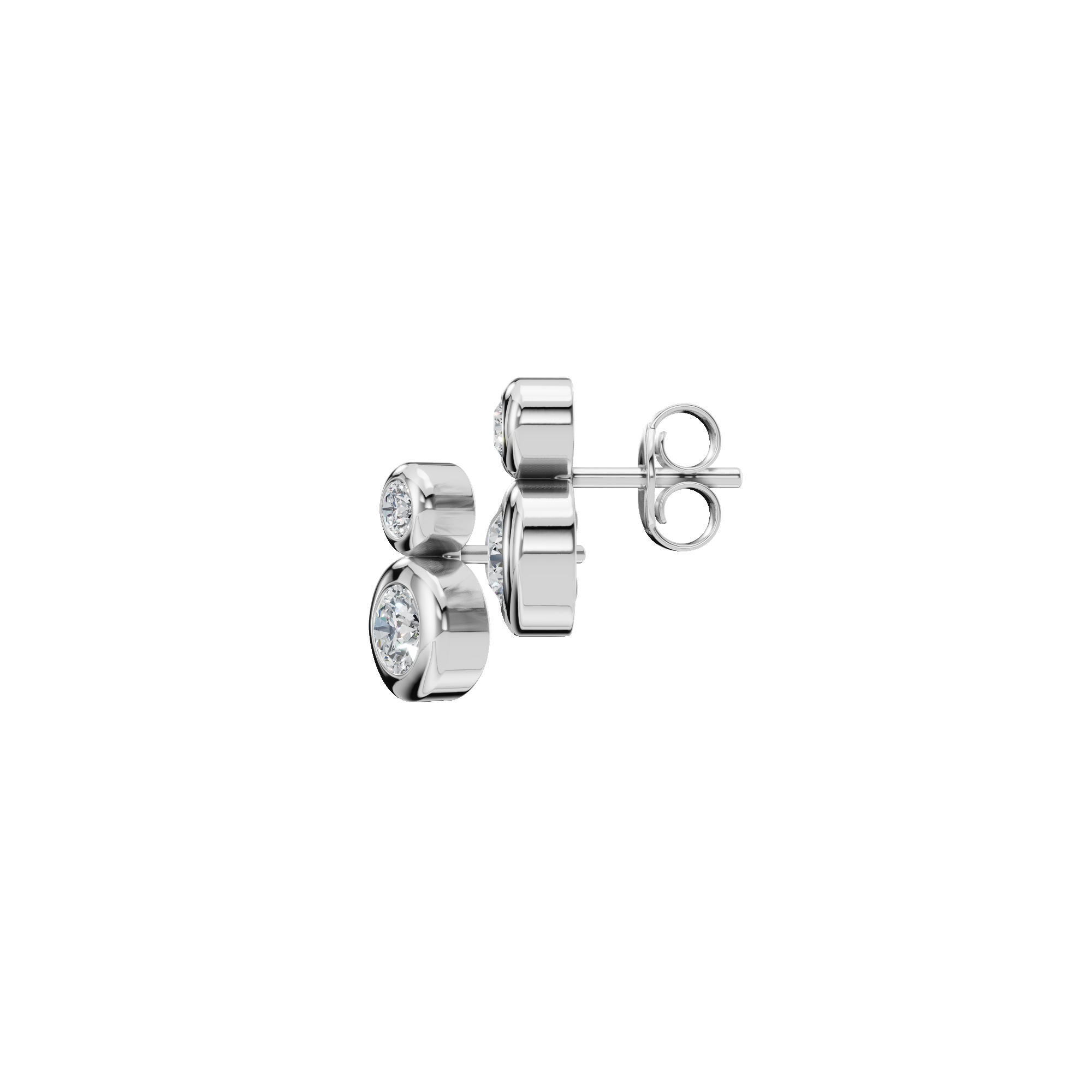 ROUND BEZEL EARRING