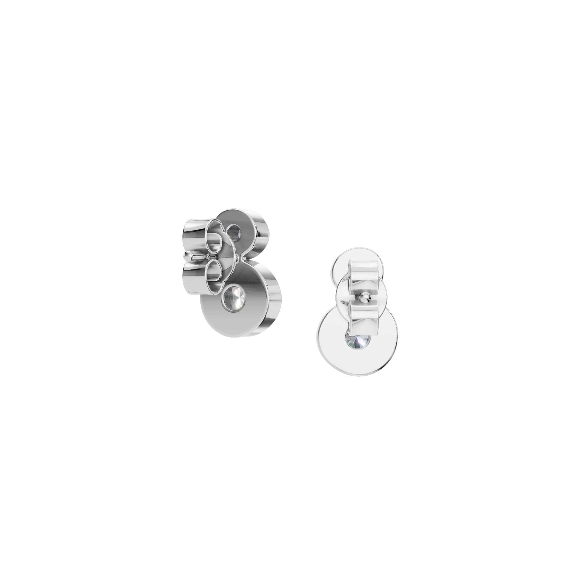 ROUND BEZEL EARRING