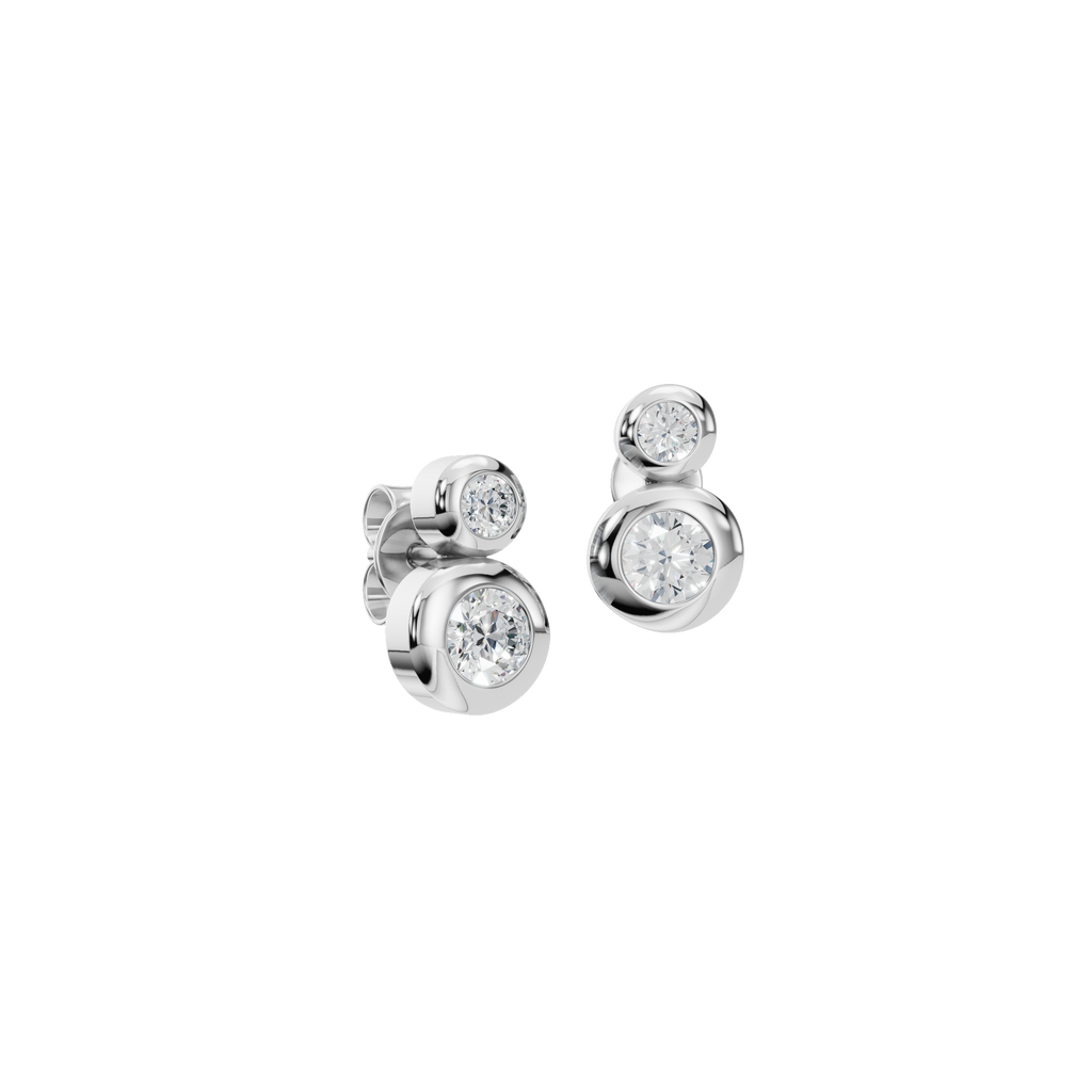 ROUND BEZEL EARRING