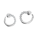 ROUND FANCY BEZEL EARRING