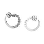 ROUND FANCY BEZEL EARRING