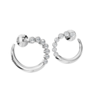 ROUND FANCY BEZEL EARRING